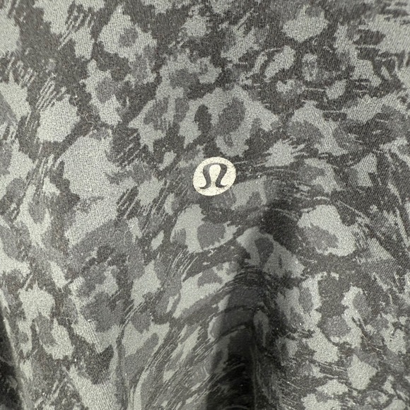 Lululemon Align Tank Top Black Grey Leopard Print Cropped Athletic Womens - Picture 4 of 5